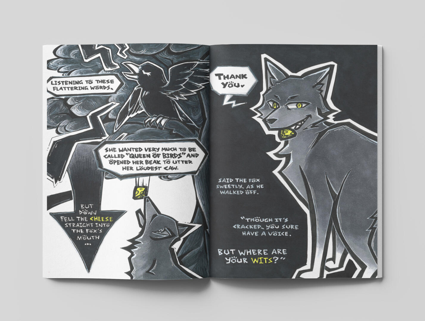 The Fox &amp; The Crow picture book illustration
